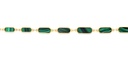 9Y GRADUATED OVAL MALACHITE BAR BRACELET