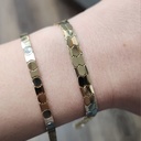 9Y 6.2MM FLAT BAR LINK BRACELET - SNAKE SKIN 