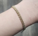 9Y HOLLOW PLAIN TIGHT GATE LINK BRACELET