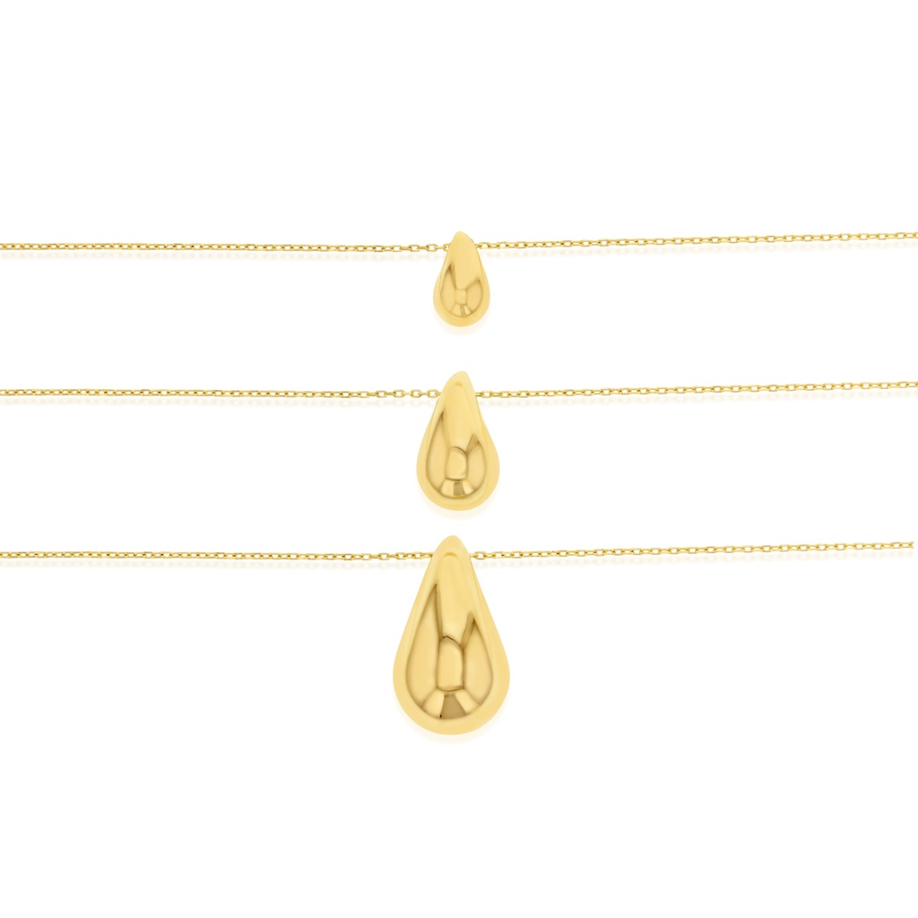 9Y SMALL TEARDROP SLIDING PENDANT ON CHAIN