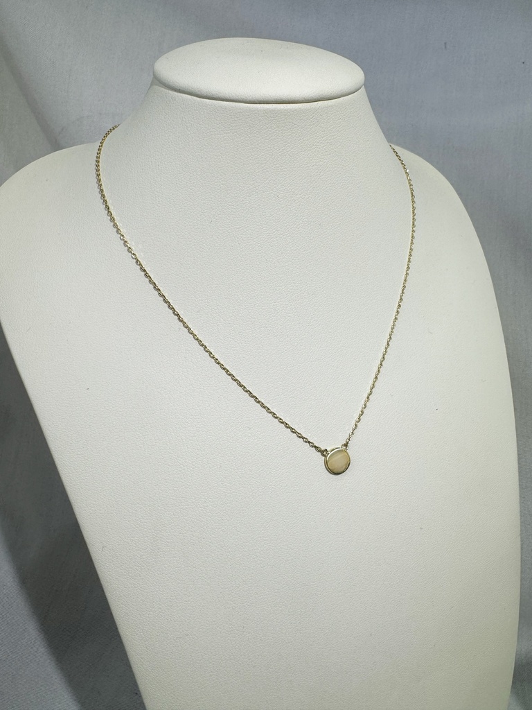 9Y 7MM FLAT DISC NECKLACE - XX0025