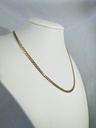 9Y/925 BONDED/FILLED - BEVELLED EDGE FLAT OPEN 3.2MM CURB NECKLACE (IMPORTED SAMPLE) - XX0038