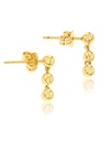 9Y TRIPLE BALL DROP STUD EARRING