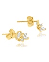 9Y MARQUISE EYE CZ DROPLET STUD EARRINGS