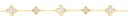9Y ALTERNATING CHAIN WITH M.O.P. CLOVER BRACELET