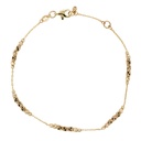 9Y CHAIN & DIAMOND CUT BALL BRACELET