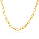 [SF OVCH160 9Y-45CM] 9CT SILVER FILLED OVAL CABLE HAMMERED 6.3MM WIDE (9Y, 45CM).webp