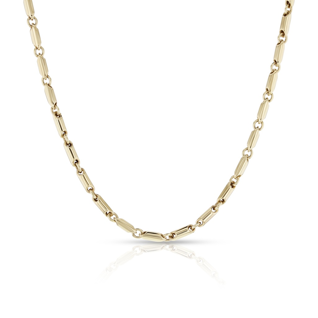 ## 9Y MULTI ROUNDED BAR BULLET LINK NECKLACE