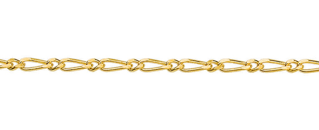 SOLID FIGARO 1+1 DIAMOND CUT 3.7MM