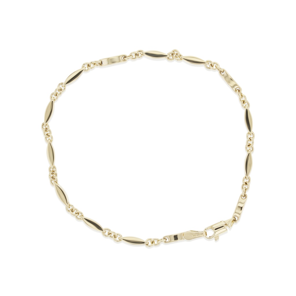 9Y MARQUISE SHAPED LINK FANCY BRACELET