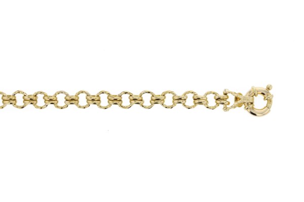 9CT SILVER FILLED GATE WITH TWISTED RINGS & MINI DOUBLE BARS ONLY