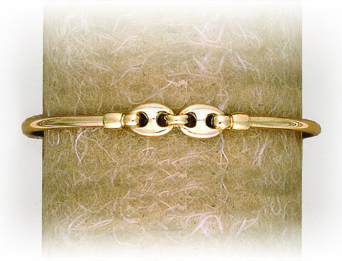 SOLID BANGLE DOUBLE MARINER LINK FEATURE