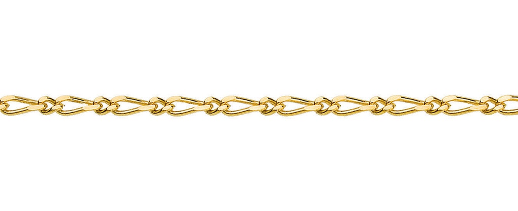 SOLID FIGARO 1+1 DIAMOND CUT 4.5MM