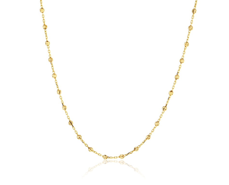 9Y CABLE WITH D/CUT BALLS NECKLACE