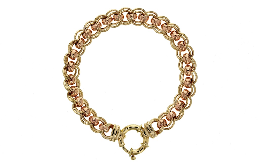 9CT SILVER FILLED DOUBLE CURB ROLLER 9MM