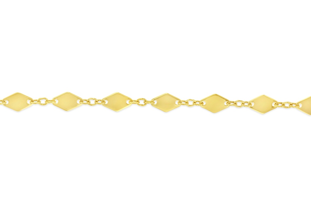 ### 9Y FLAT KITE SHAPE BRACELET