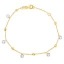 9Y BALL & CRYSTAL DROPS BRACELET