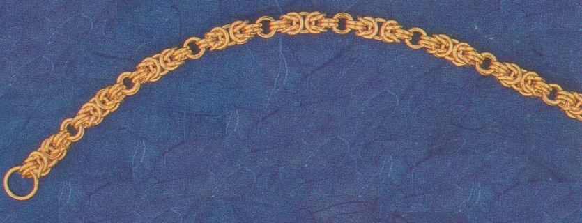 9CT SILVER FILLED BYZANTINE 6MM WIDE