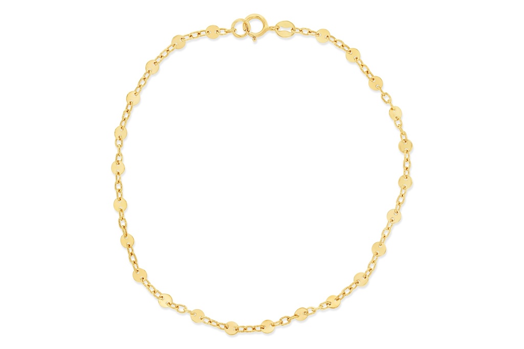 9Y FLAT DISC LINK BRACELET