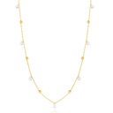 9Y BALL & CRYSTAL DROPS NECKLACE