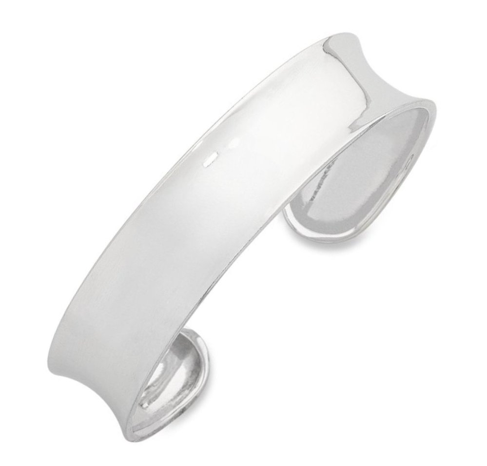 SOLID 10MM WIDE CONCAVE CUFF BANGLE