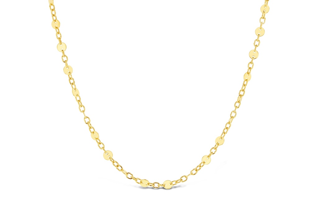 9Y FLAT DISC LINK NECKLACE