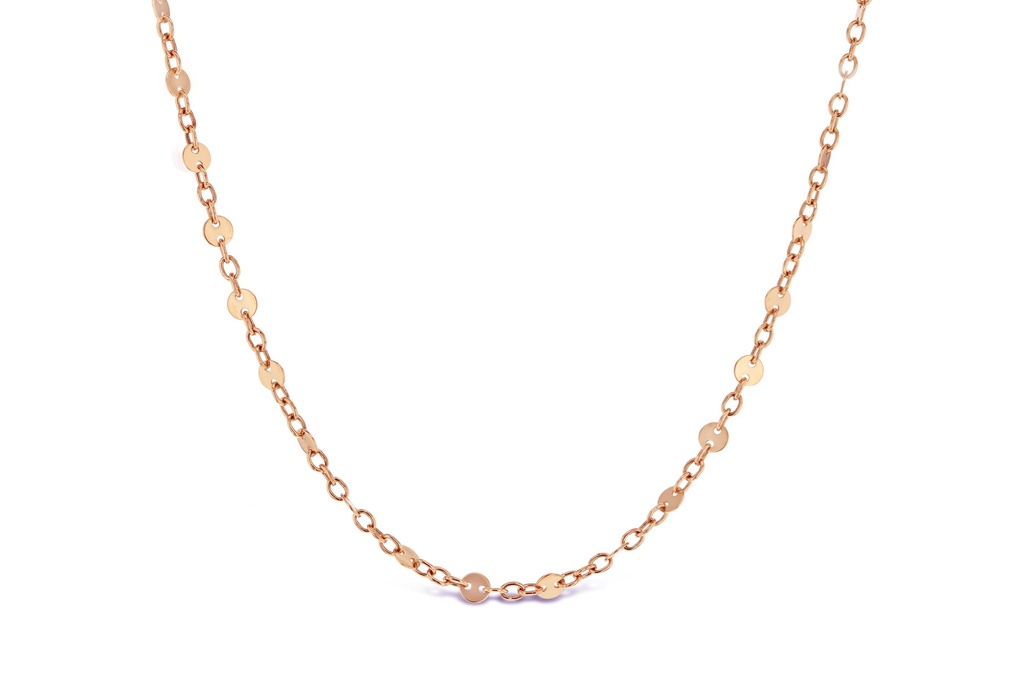 ## 9R FLAT DISC LINK NECKLACE