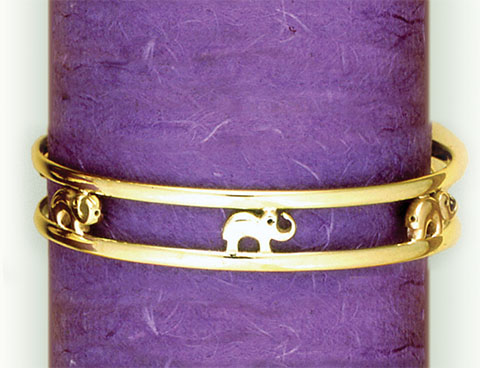 SOLID BANGLES WITH DOLPHIN FEATURES AROUND