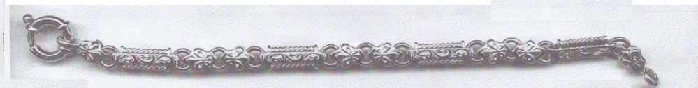 SOLID CASTING ANTIQUE STYLE BAR LINK & FLEUR