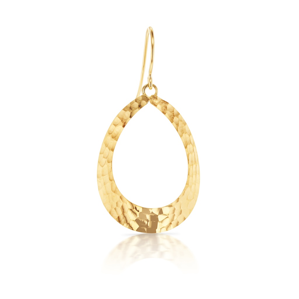 ## 9Y HAMMERED OPEN TEAR DROP