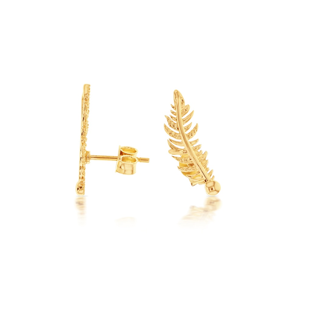 9Y FEATHER STUD EAR CLIMBER