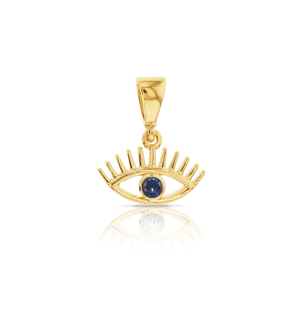 9Y  CZ EVIL EYE W/ LASHE