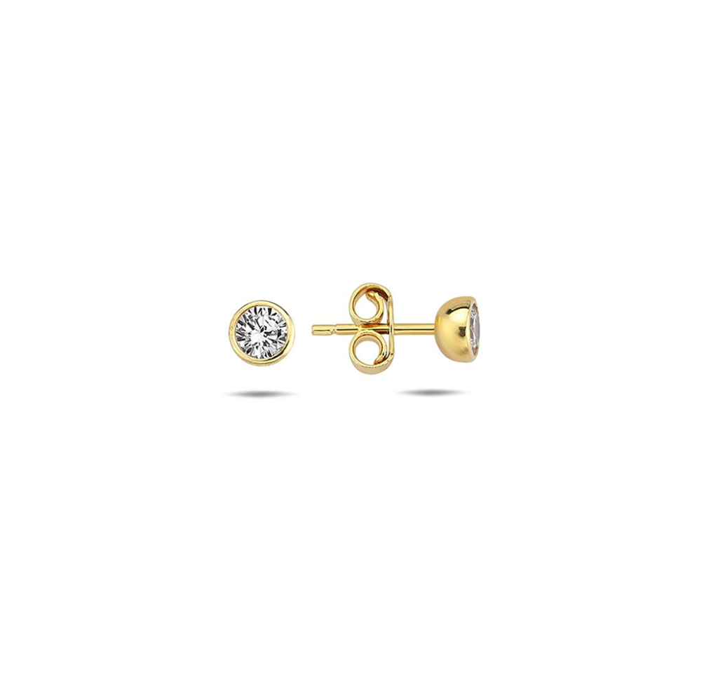 9Y MEDIUM CZ SET BEZEL STUD 5.0MM