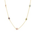 ## 9Y CHAIN WITH MULTICOLOURED STONE CIRCLES NECKLACE