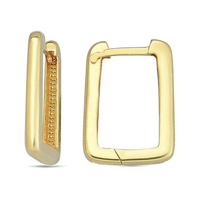 9Y ROUNDED WIRE RECTANGULAR HUGGIE