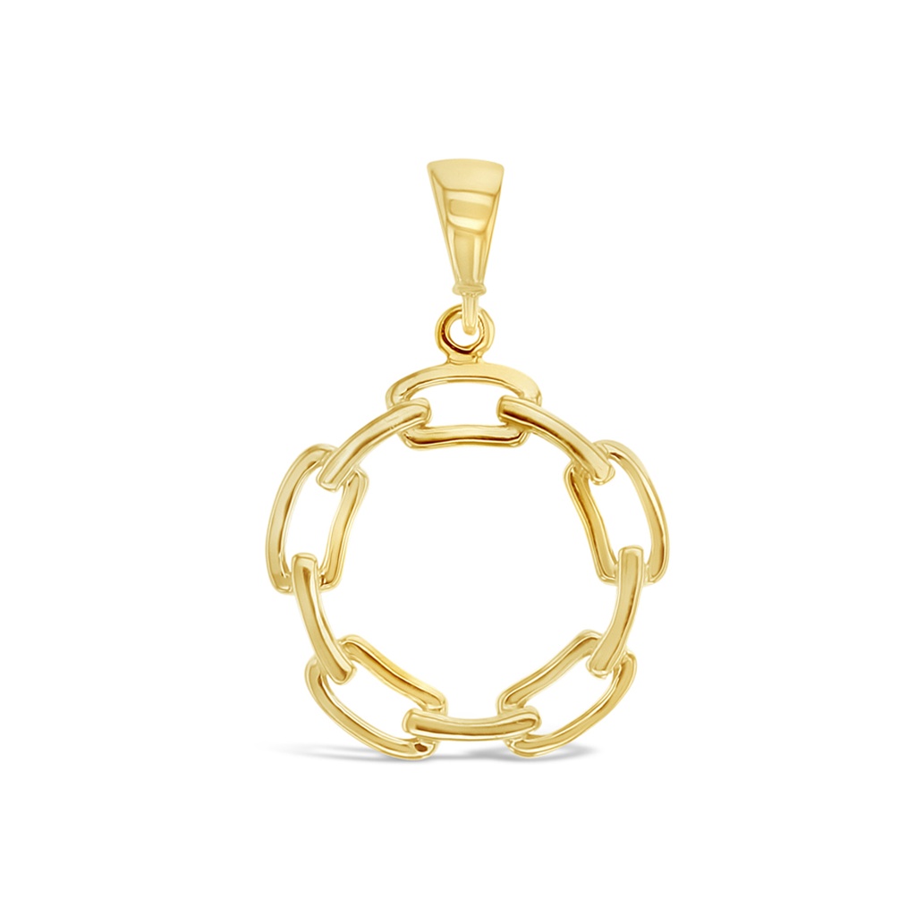 ## 9Y OPEN CIRCLE CHAIN LINKS PENDANT