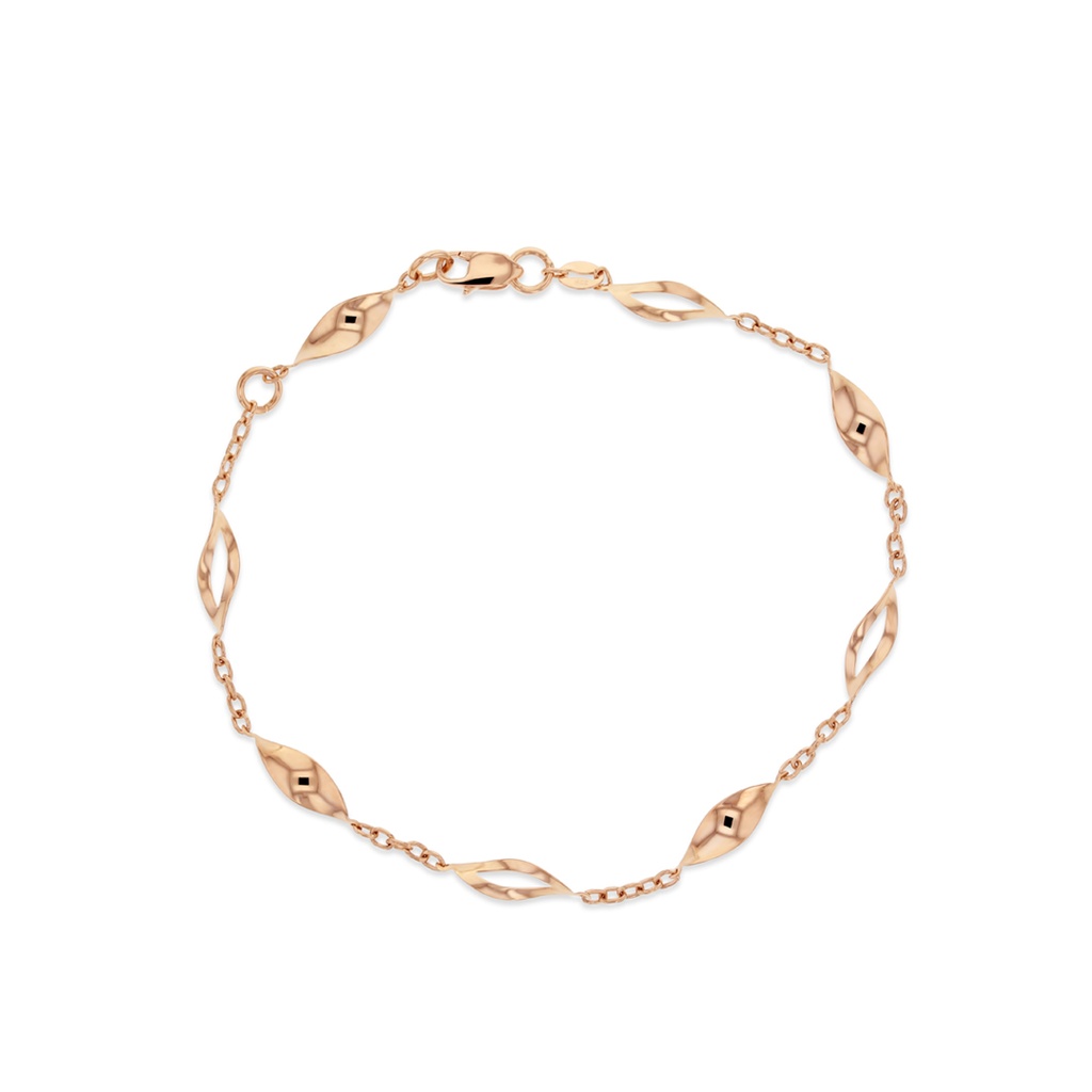 ## 9R ALTERNATING CHAIN WITH WAVEY DIAMOND SHAPE BRACELET