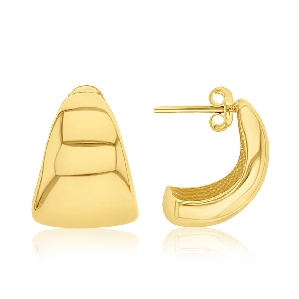 ## 9Y POLISHED HALF CURVED STUD