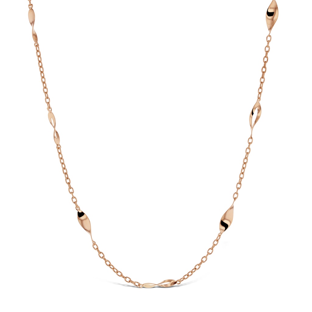 ## 9R ALTERNATING CHAIN WITH WAVEY DIAMOND SHAPE NECKLACE