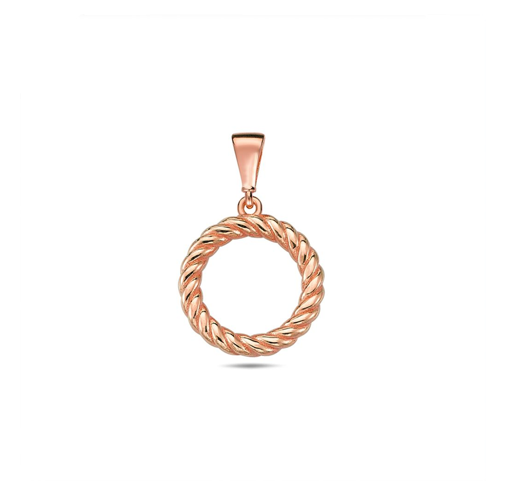 9R OPEN CIRCLE ROPE BORDER PENDANT