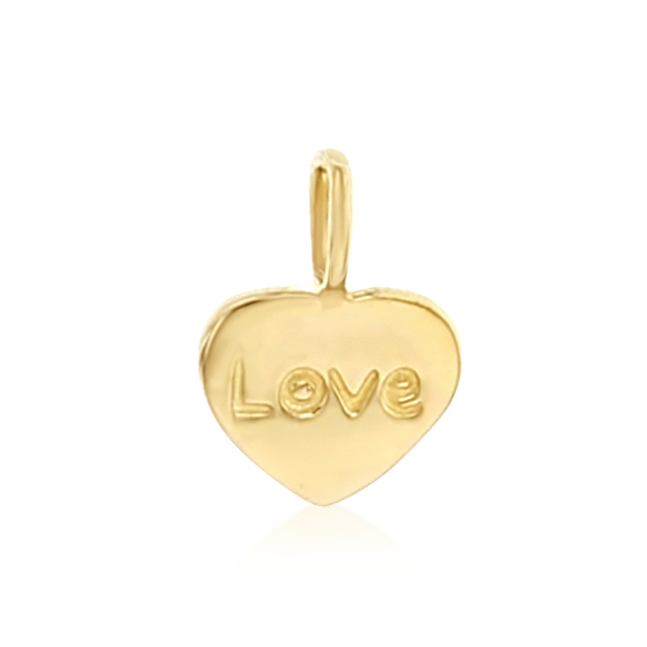 9Y FLAT HEART LOVE CHARM