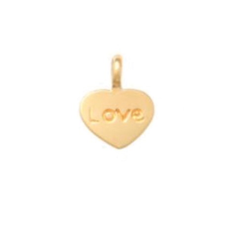 9Y FLAT HEART LOVE CHARM