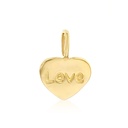 9Y FLAT HEART LOVE CHARM