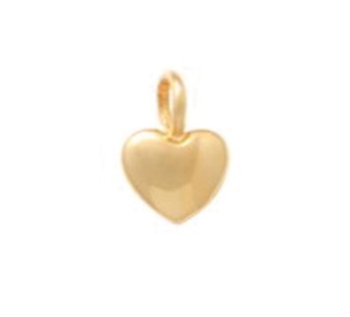 9Y MINI DOMED HEART CHARM