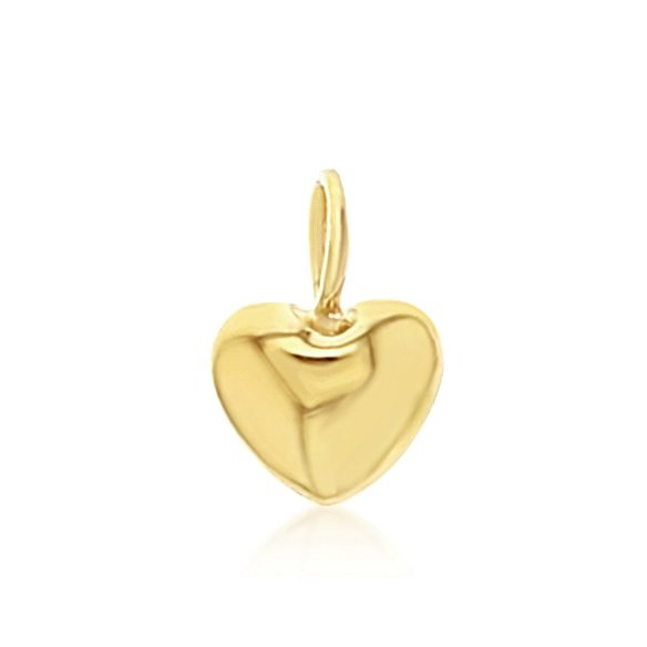 9Y MINI DOMED HEART CHARM