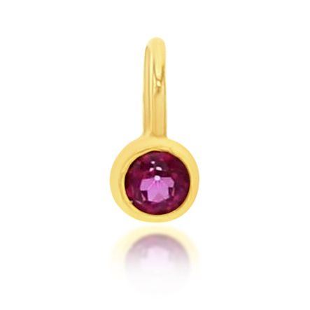 9Y MINI PINK TOPAZ CHARM