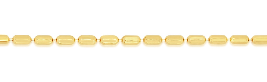 SOLID OVAL BEADED BALL LINK 1.2MM