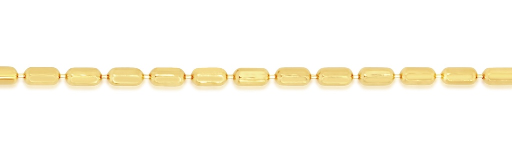 SOLID OVAL BEADED BALL LINK 1.2MM