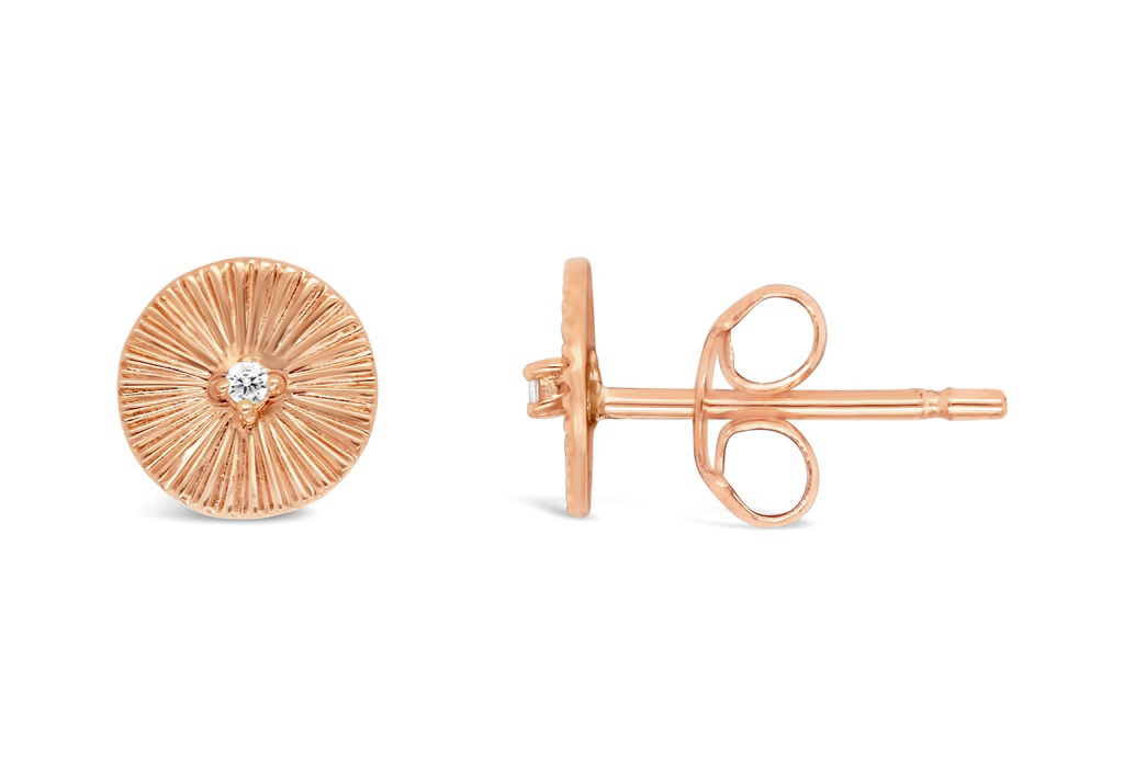 ## 9R RIPPLE CIRCLE STUD WITH CZ