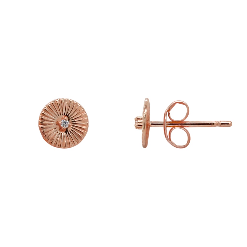 ### 9R RIPPLE CIRCLE STUD WITH CZ